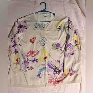 Casual Corner size M silk stretch cardigan sweater